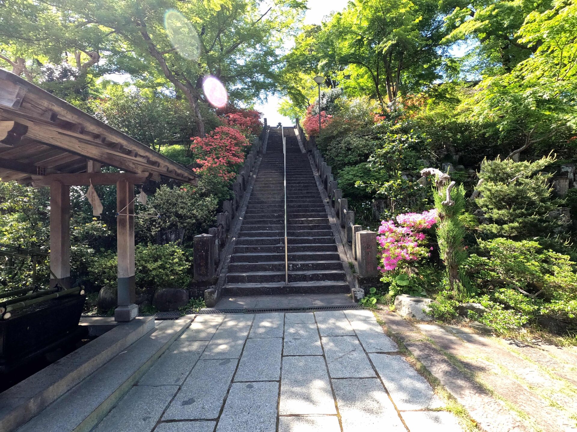 少林山本堂への最終階段